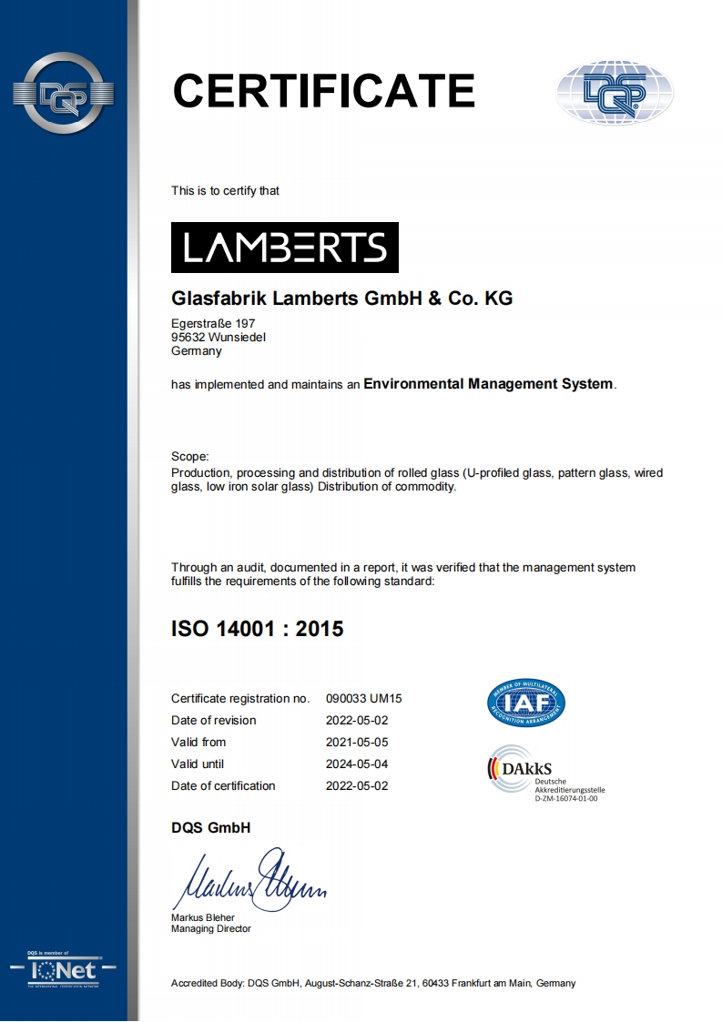 ISO 14001:2015 环境管理认证